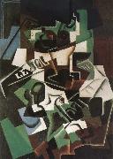 Juan Gris Fruit dish pipo and newspaper oil on canvas